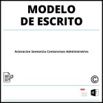 Modelo Escrito Aclaracion Sentencia Contencioso Administrativo