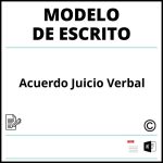 Modelo Escrito Acuerdo Juicio Verbal