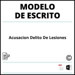 Modelo Escrito De Acusacion Delito De Lesiones