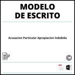 Modelo Escrito Acusacion Particular Apropiacion Indebida