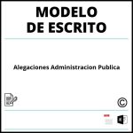 Modelo Escrito Alegaciones Administracion Publica