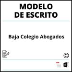 Modelo Escrito Baja Colegio Abogados