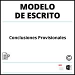 Modelo Escrito De Conclusiones Provisionales