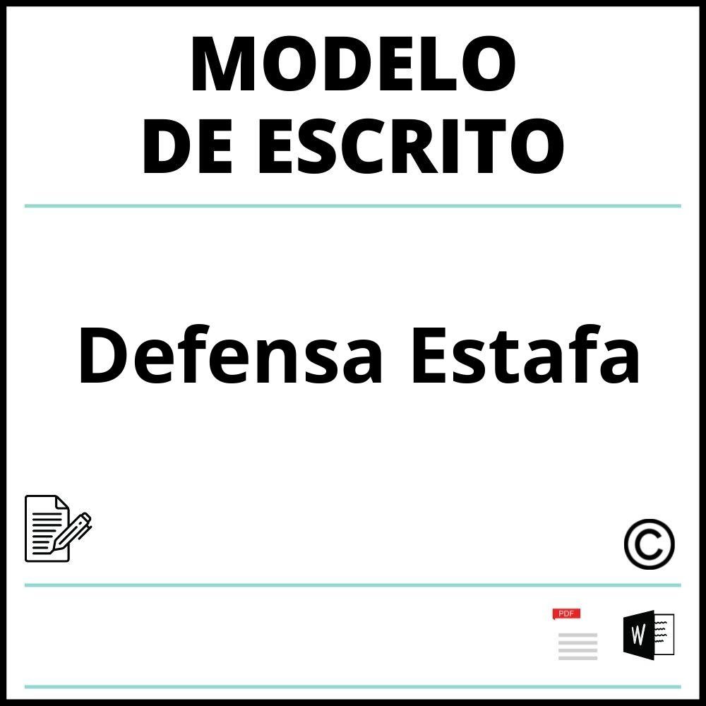 Modelo Escrito De Defensa Estafa