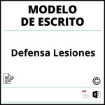 Modelo Escrito De Defensa Lesiones