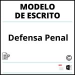 Modelo Escrito De Defensa Penal