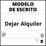 Modelo Escrito Para Dejar Alquiler