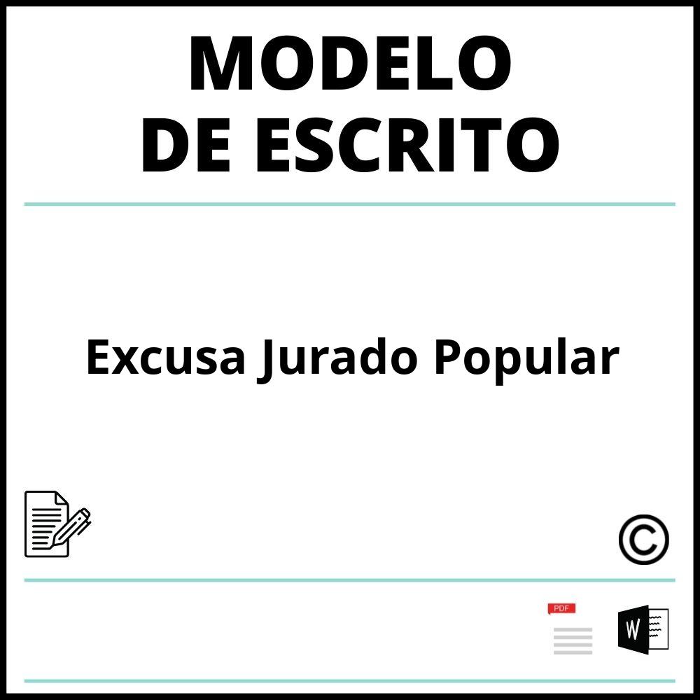 Modelo Escrito Excusa Jurado Popular