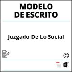 Modelo Escrito Al Juzgado De Lo Social