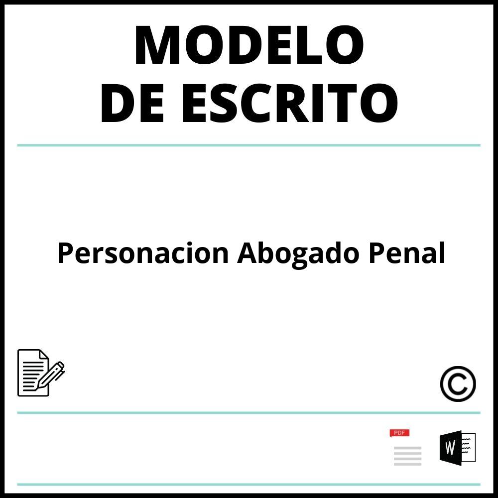 Modelo Escrito Personacion Abogado Penal