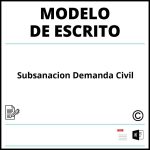 Modelo Escrito Subsanacion Demanda Civil